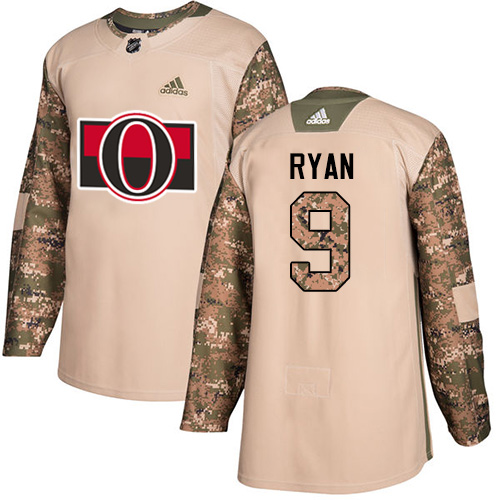 Adidas Senators #9 Bobby Ryan Camo Authentic Veterans Day Stitched NHL Jersey - Click Image to Close